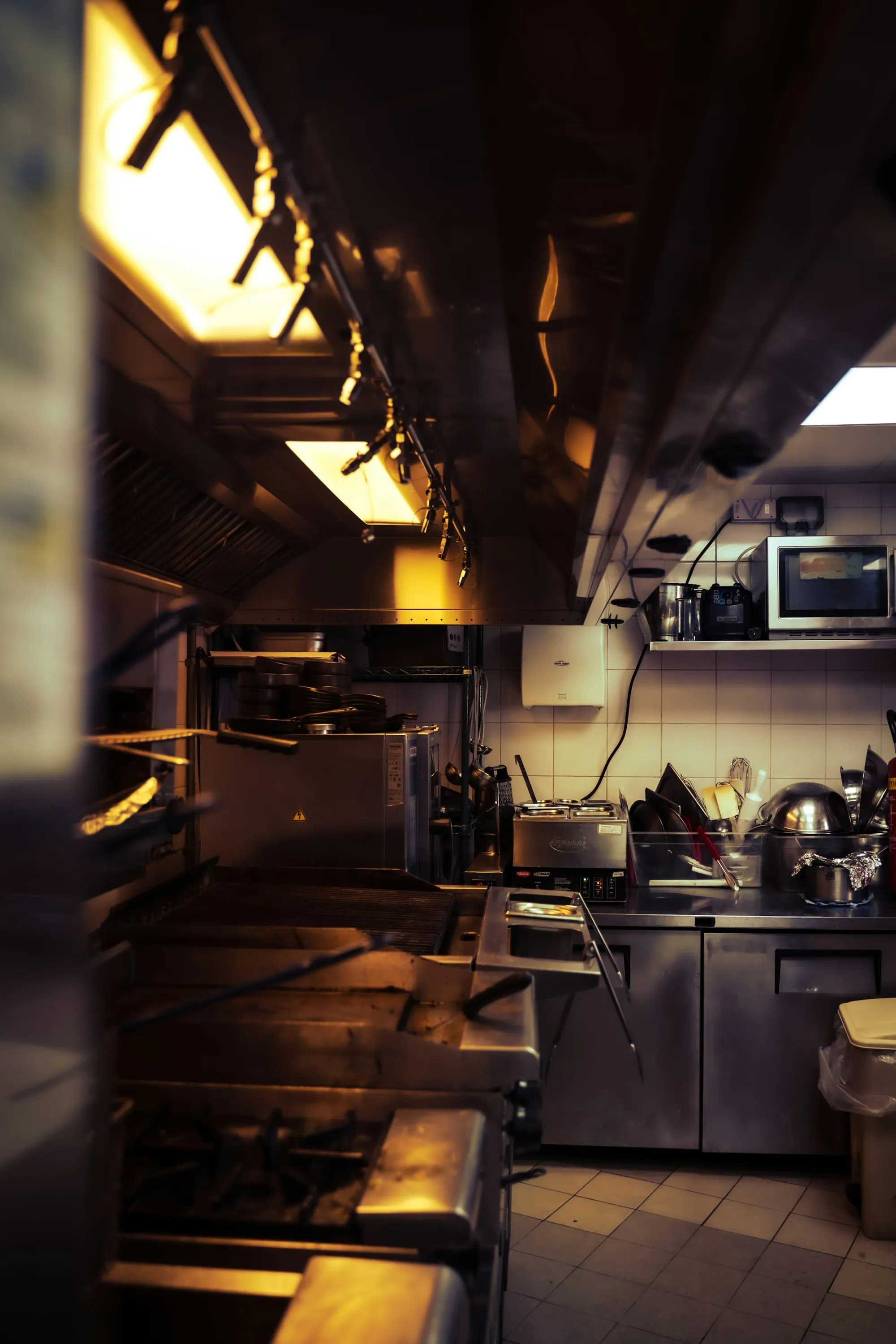 Cocina profesional en servicio